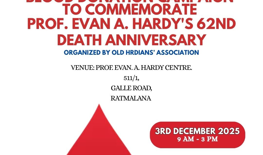 Blood Donation Campaign to Commemorate Prof. Evan A. Hardy’s 62nd Death Anniversary