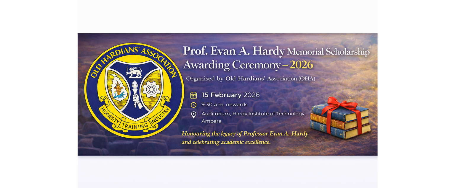 PROF. EVAN A. HARDY MEMORIAL SCHOLARSHIP AWARDING CEREMONY – 2026